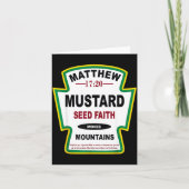 Mustard Seed Faith Matthew 17_20 Christian Condime Kaart (Voorkant)
