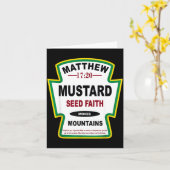 Mustard Seed Faith Matthew 17_20 Christian Condime Kaart (Gele Bloem)
