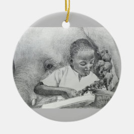 MUSTARD SEEDS GROW-ORNAMENT DESIGN BY KATHY MORROW KERAMISCH ORNAMENT