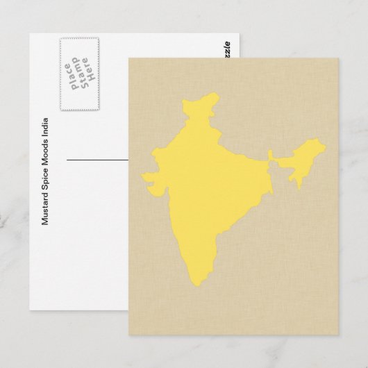 Mustard Spice Moods India Briefkaart (Voorkant / Achterkant)