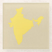 Mustard Spice Moods India Glazen Onderzetter (Voorkant)