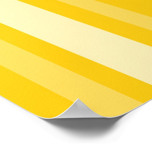 Mustard Victoriaans Lady Stripe met Monogram Poster (Hoek)