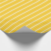 Mustard Victoriaans Stripe Cadeaupapier (Hoek)