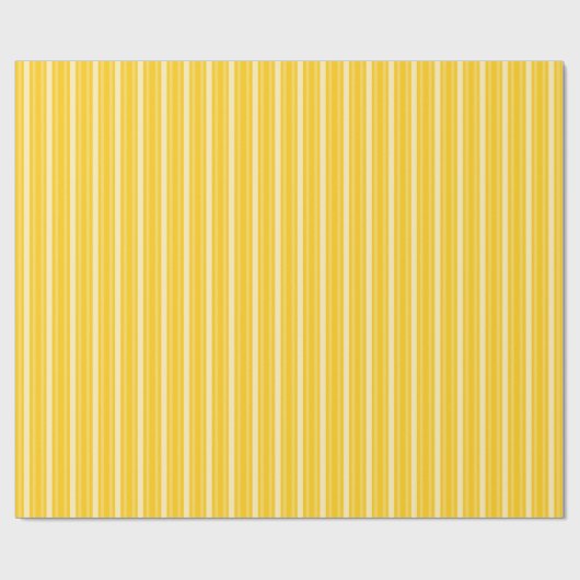 Mustard Victoriaans Stripe Cadeaupapier (Vlak)