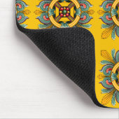 Mustard Victoriaans tapelontwerp Muismat (Hoek)