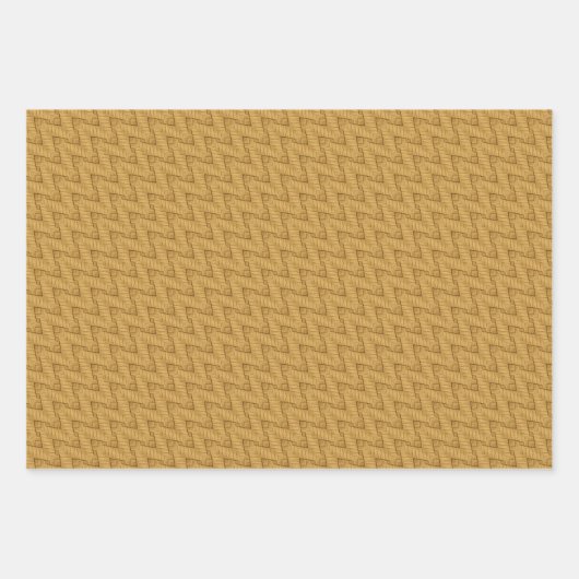 Mustard Yellow Abstract Pattern Wrapping Paper (Voorkant 3)