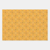 Mustard Yellow Abstract Pattern Wrapping Paper (Voorkant)
