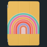 Mustard Yellow Colorful Rainbow iPad Air Cover<br><div class="desc">Regenboog - Retro kleurrijke regenboog - Abstracte boog - mosterdgeel.</div>