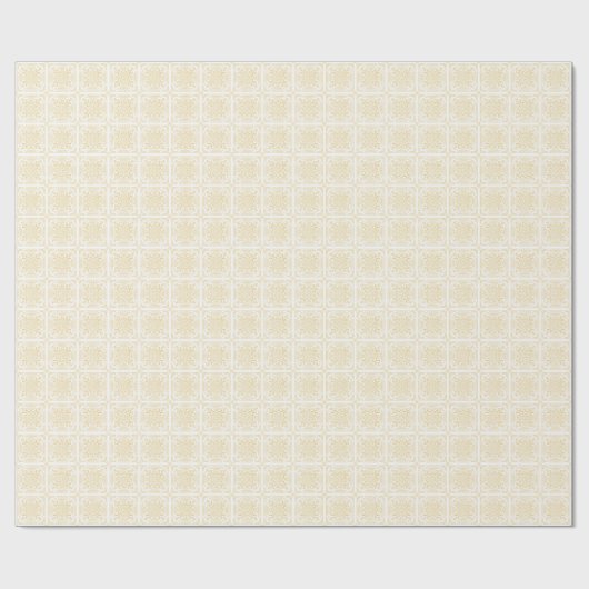 Mustard Yellow Crochet Chart Wrapping Paper Cadeaupapier (Vlak)