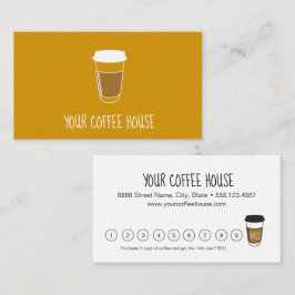 Mustard Yellow Custom Coffee House Klantenkaartje