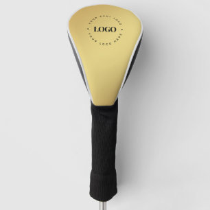 Mustard Yellow Custom Round Business Logo Company Golfheadcover