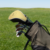 Mustard Yellow Custom Round Business Logo Company Golfheadcover (Insitu)