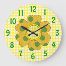 Mustard Yellow Dotted Flower uit 1970