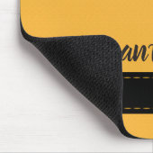 Mustard Yellow en Black, persoonlijke muizepad Muismat (Hoek)