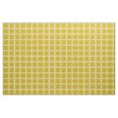 Mustard Yellow en white Geometric Pattern Stof (Yard (91,4 cm))