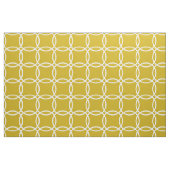 Mustard Yellow en white Geometric Pattern Stof (Fat Quarter)