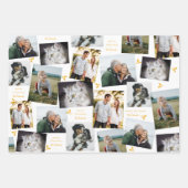 Mustard Yellow en White Modern Holly Sprig Inpakpapier Vel (Voorkant)