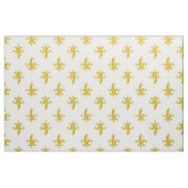 Mustard Yellow Fleur De Lis Pattern Stof (Fat Quarter)