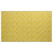 Mustard Yellow Floral Flowers Patroon Stof (Yard (91,4 cm))