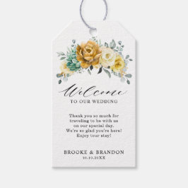 Mustard Yellow Floral Sage Greenery Modern Wedding Cadeaulabel