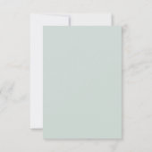 Mustard Yellow Floral Sage Greenery Modern Wedding RSVP Kaartje (Achterkant)