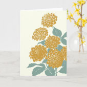  Mustard Yellow Flower Illustration Kaart (Gele Bloem)