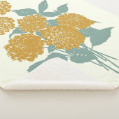  Mustard Yellow Flower Illustration Sherpa Deken (3/4)