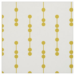 Mustard Yellow Geometric Stippen Pattern Stof