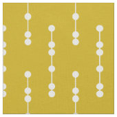 Mustard Yellow Geometric Stippen Pattern Stof (Close Up)