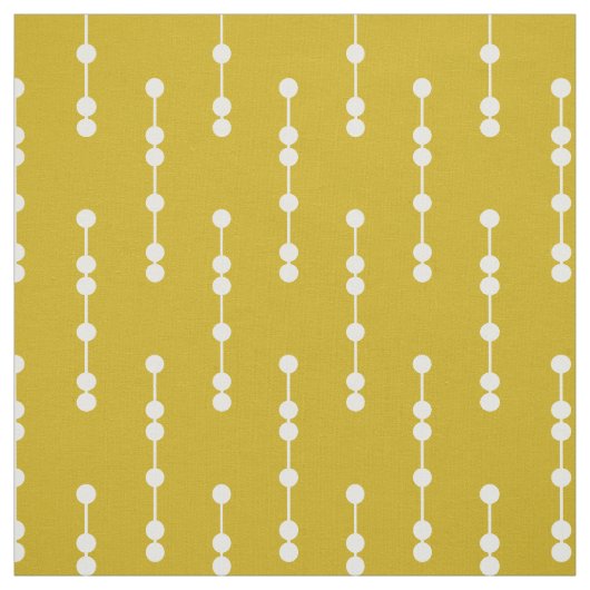 Mustard Yellow Geometric Stippen Pattern Stof (Swatch)