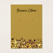Mustard yellow gold QR code earring display card Visitekaartje (Voorkant)
