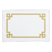 Mustard Yellow Greek Key Border Standard Kussensloop (Voorkant-Rechts)
