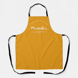 Mustard Yellow Homemade met Love Custom Kitchen Schort