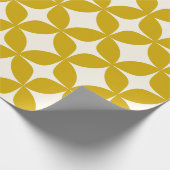 Mustard Yellow in het moderne vormpatroon uit de m Cadeaupapier (Hoek)