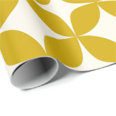 Mustard Yellow in het moderne vormpatroon uit de m Cadeaupapier (Rol Hoek)