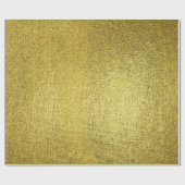 Mustard Yellow Lemon Intense Paint Linen Metallic Cadeaupapier (Vlak)