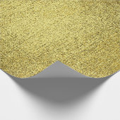 Mustard Yellow Lemon Intense Paint Linen Metallic Cadeaupapier (Hoek)