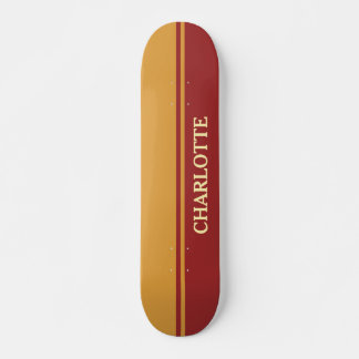 Mustard Yellow & Maroon Red Persoonlijk Skateboard
