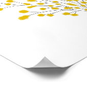 Mustard Yellow Mixed Media Watercolor Branch Art Poster (Hoek)