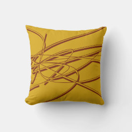 Mustard Yellow Modern Abstract Kussen
