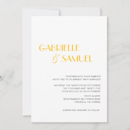 Mustard Yellow Modern Minimal Wedding