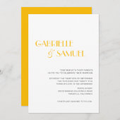 Mustard Yellow Modern Minimal Wedding (Voorkant / Achterkant)
