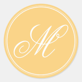 Mustard Yellow Monogram Stickers