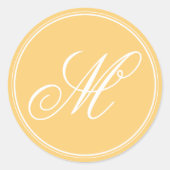 Mustard Yellow Monogram Stickers (Voorkant)