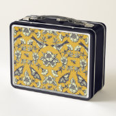 Mustard Yellow & Navy Birds, Butterflies & Flowers (Achterkant)