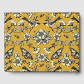 Mustard Yellow & Navy Birds, Butterflies & Flowers Gastenboek (Achterkant)