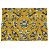 Mustard Yellow & Navy Birds, Butterflies & Flowers Groot Cadeauzakje (Voorkant)