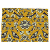Mustard Yellow & Navy Birds, Butterflies & Flowers Groot Cadeauzakje (Achterkant)