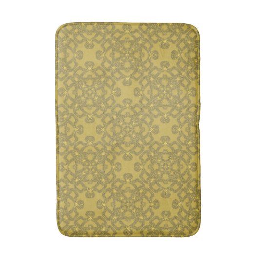 Mustard Yellow Pattern Badmat (Voorkant Verticaal)