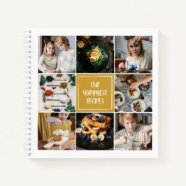 Mustard Yellow Photo Collage 8 Pics Family Recipes Notitieboek